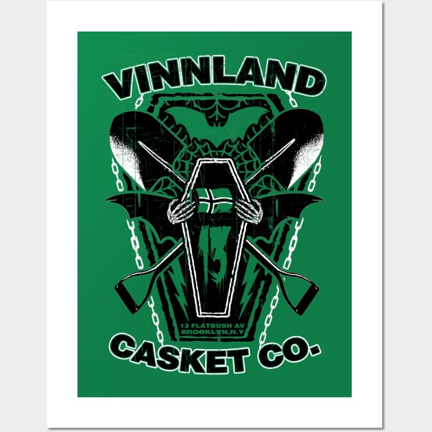 "Vinnland Casket Co Green" Wall Art by joeyjamesartworx